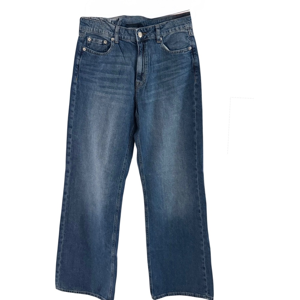 NWT Aeropostale‎ Women's Size 8 High Rise Full Wide Leg Jeans Dark Wash 5-pocket - Picture 13 of 16